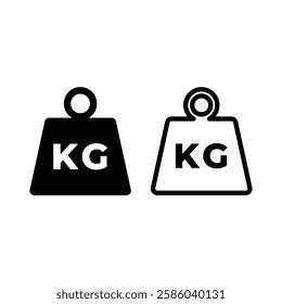 weight kilogram icon vector design template
