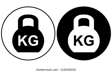 Weight kilogram icon. Vector illustration