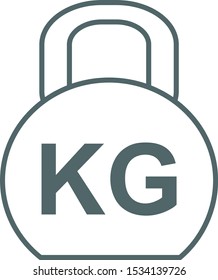 Weight kilogram icon. Vector illustration
