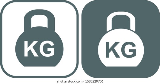 Weight kilogram icon. Vector illustration