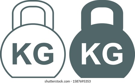 Weight kilogram icon. Vector illustration
