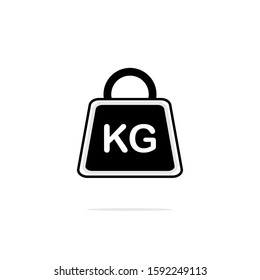 Weight kilogram icon . Vector illustration