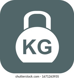 Weight kilogram icon. Vector illustration