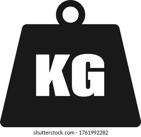 Ilustración del vector de icono de kilogramo de peso