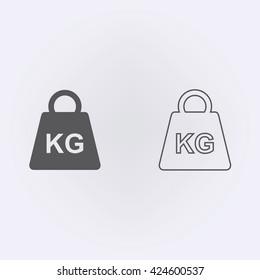 Weight kilogram icon . Vector illustration