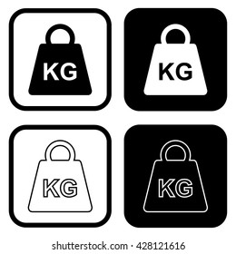 Weight kilogram icon . Vector illustration