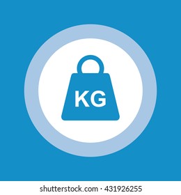 Weight kilogram icon . Vector illustration