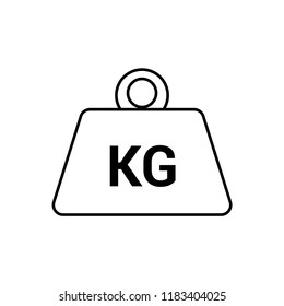 Weight kilogram icon. Vector isolated icon.