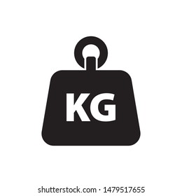 Weight kilogram icon vector isolated