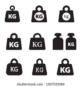 Weight kilogram icon vector isolated