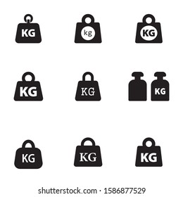 Weight Kilogram Icon Vector Isolated