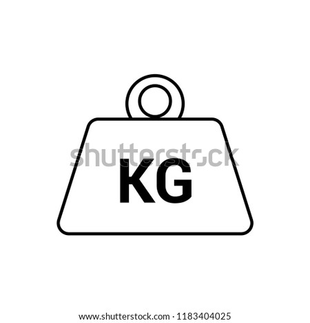 Weight kilogram icon. Vector isolated icon.