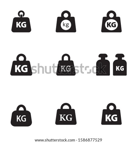 Weight kilogram icon vector isolated