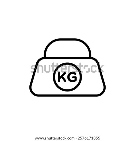 Weight kilogram icon vector outline logo sign
