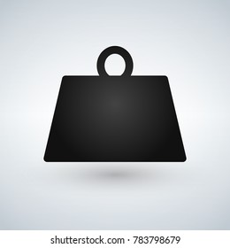 Weight kilogram pounds icon in trendy flat style isolated on background.