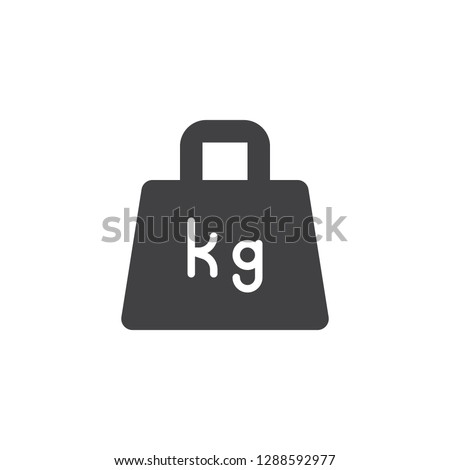 Weight kilogram vector icon. filled flat sign for mobile concept and web design. Weight simple solid icon. Symbol, logo illustration. Pixel perfect vector graphics