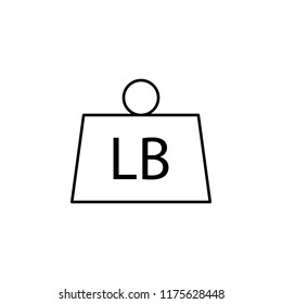 weight LB icon. Element of logistics icon for mobile concept and web apps. Thin line weight LB icon can be used for web and mobile on white background