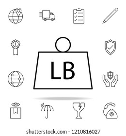 weight LB icon. logistics icons universal set for web and mobile