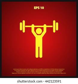 weight lifter icon