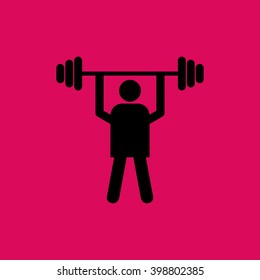 Weight Lifter Icon. Eps-10