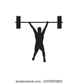 weight lifter icon vector illustration symbol design