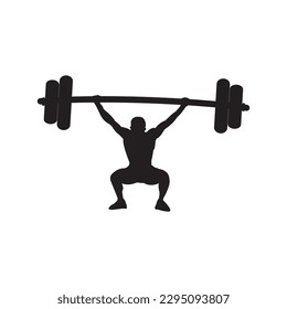 weight lifter icon vector illustration symbol design