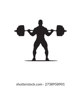 Weight lifter man silhouette vector illustration design.