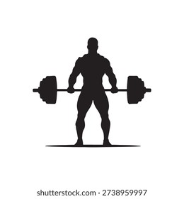 Weight lifter man silhouette vector illustration design.