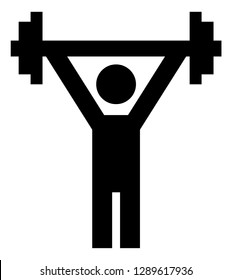 Weight Lifter Strongman Vector Icon