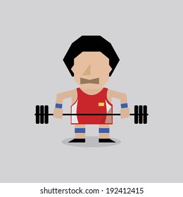 Weight Lifter Vector Illustration