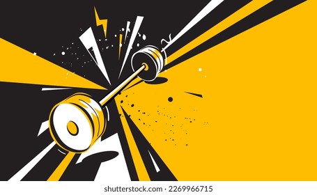 Weight lifting abstract background design. Vector illustration of sports concept