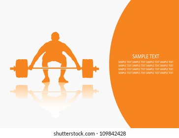 Weight lifting background - vector illustration