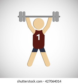 weight lifting design. sport icon. Isolated image