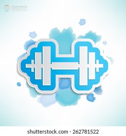 Weight lifting design,water colour design,clean vector