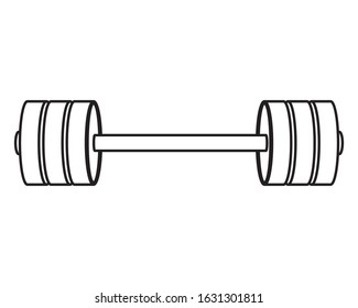 weight lifting dumbbell isolated icon vector illustration design