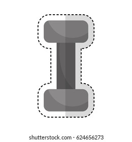 weight lifting dumbbell isolated icon