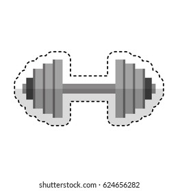 weight lifting dumbbell isolated icon