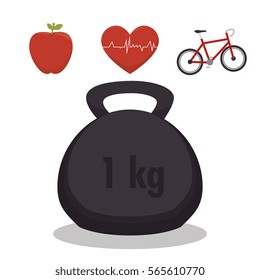weight lifting equipment icon