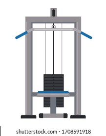 Weight lifting equipment illustration. Fitness club, gym tool for deadlift exercise vector drawing. Bodybuilding, sport training. Heavy athletics workout machine, barbells clip art