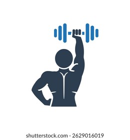Weight Lifting Exercise Icon Isolated On White Background