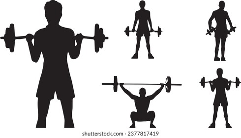 weight lifting exercise set, physical fitness, arm, gym, fitness figures