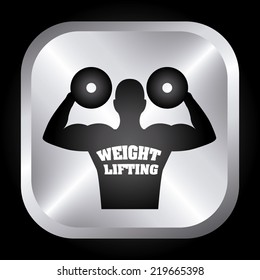 weight lifting graphic design , vector illustration