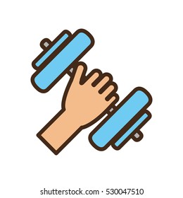 weight lifting gym accesory icon vector illustration design
