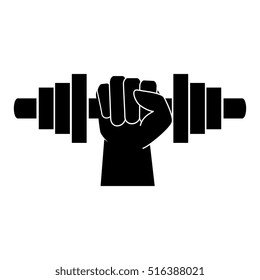 weight lifting gym isolated icon