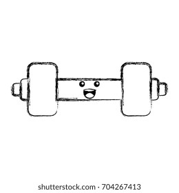 weight lifting gym kawaii character