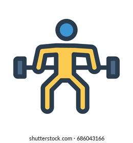 Weight lifting icon
