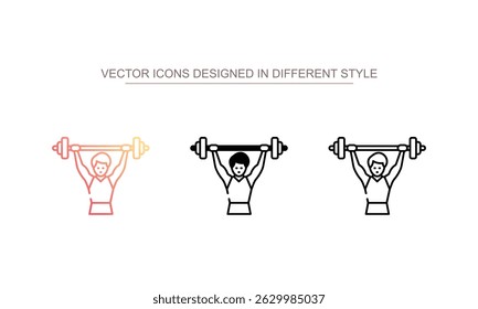 Weight Lifting icon design with white background stock illustration