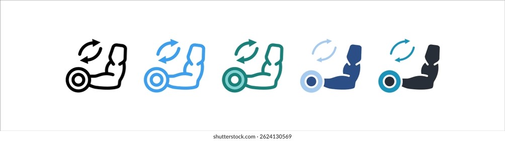 Weight Lifting Icon In Different Style Vector