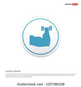 Weight Lifting Icon Hexa White Background icon template - vector icon