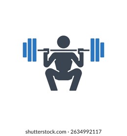 Weight Lifting Icon Isolated On White Background